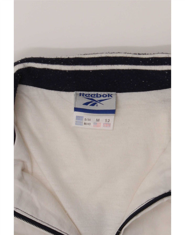 Reebok træningsdragt topjakke til kvinder UK 12 Medium Navy Blue Colourblock