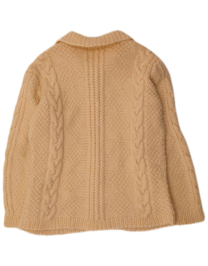 Vintage herre cardigan sweater stor beige