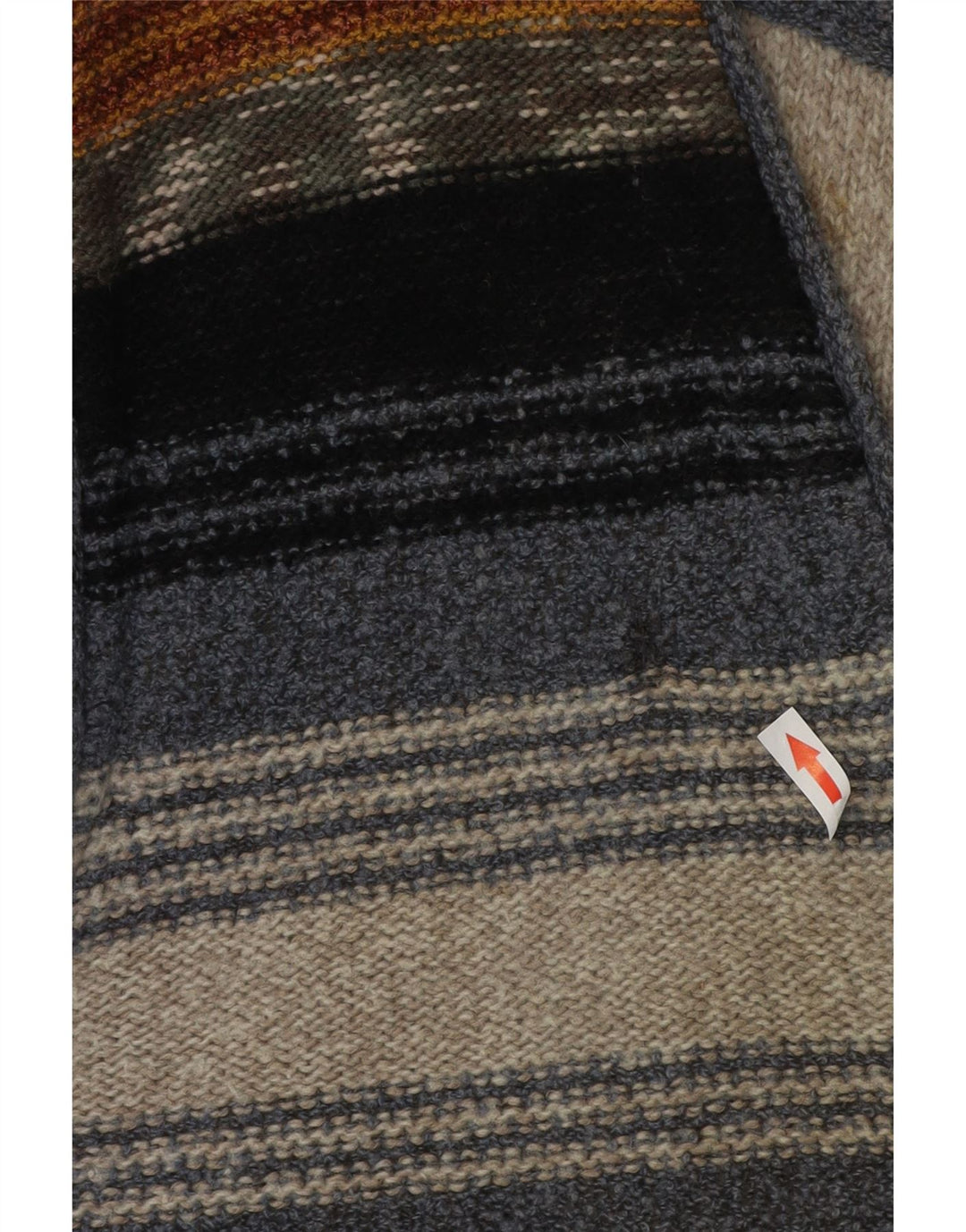 Vintage herre ærmeløs cardigan sweater stor flerfarvet stribet