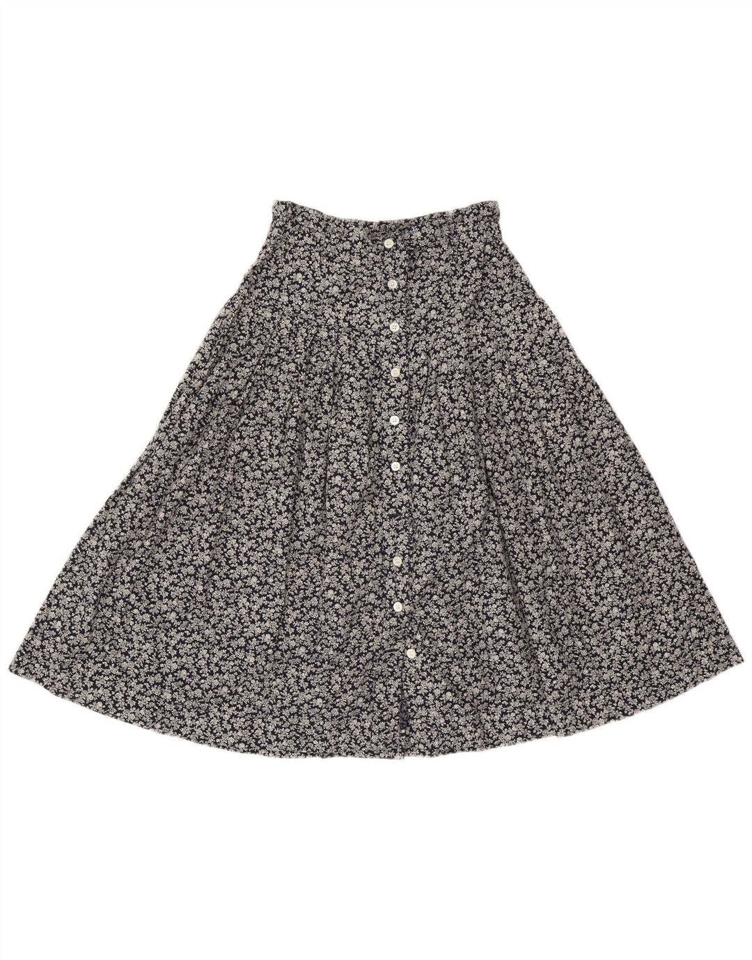 Simonetta Kvinder Plisseret A-Line nederdel W26 Small Navy Blue Floral
