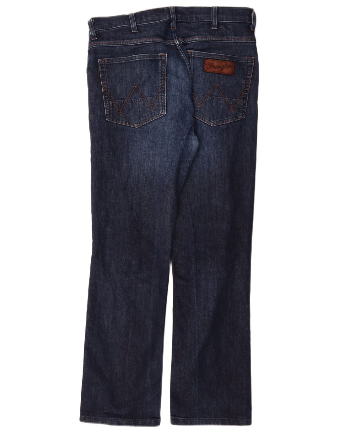 WRANGLER Herre Arizona Stretch Straight Jeans W32 L28 Blå Bomuld