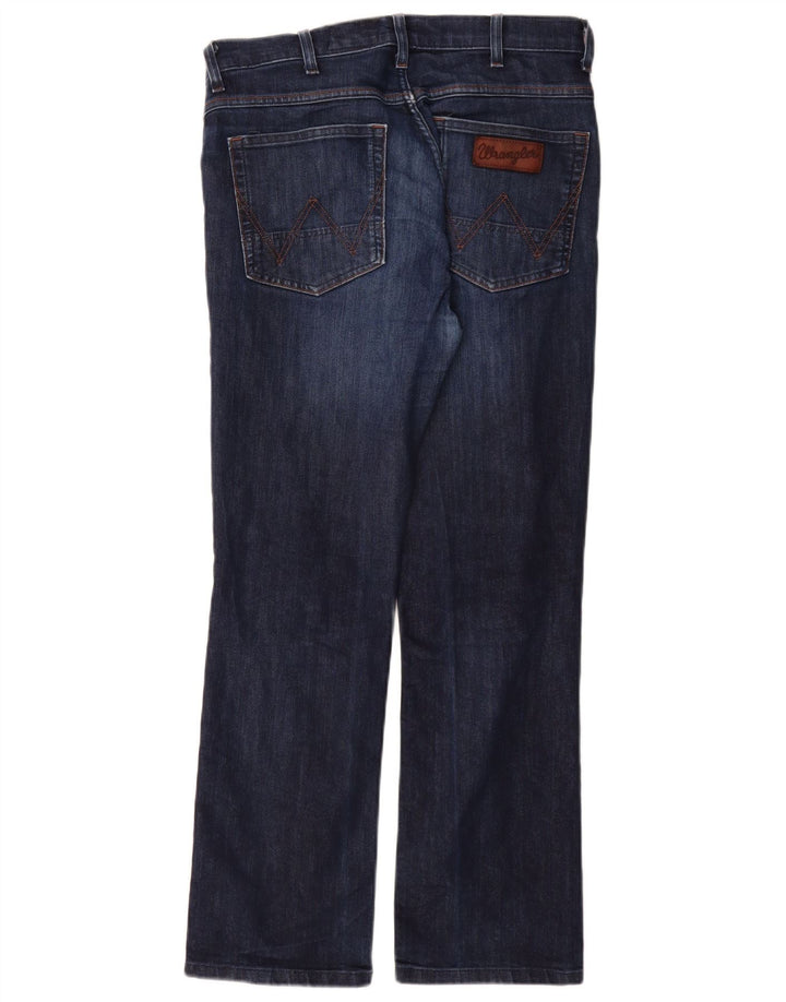 WRANGLER Herre Arizona Stretch Straight Jeans W32 L28 Blå Bomuld