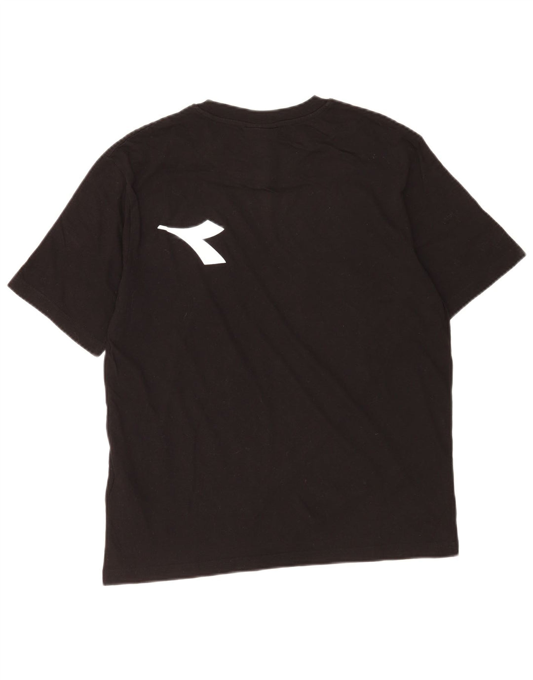 Diadora Herre grafisk T-shirt Top Lille sort bomuld
