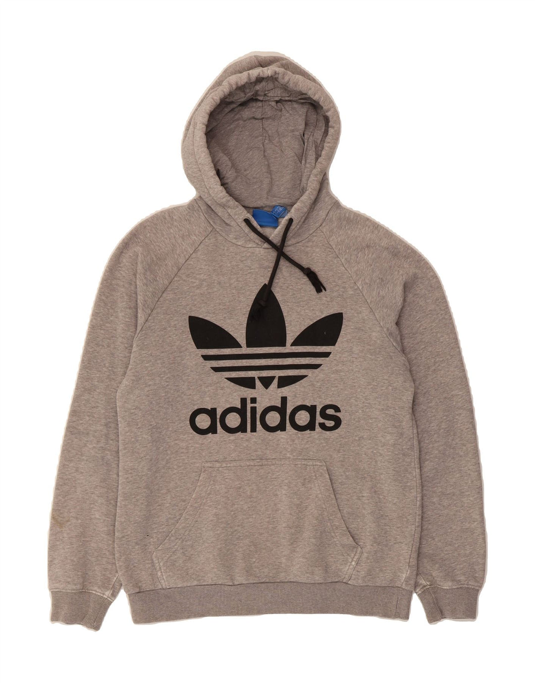 ADIDAS Mens Graphic Hoodie Jumper Small Grey Cotton Vintage Adidas and Second-Hand Adidas from Messina Hembry 