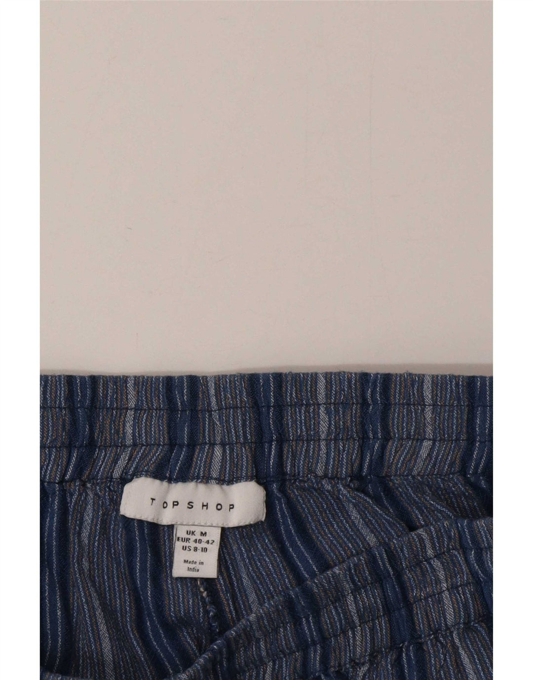 Topshop Dame Casual Shorts Medium W28 Blå Stribet