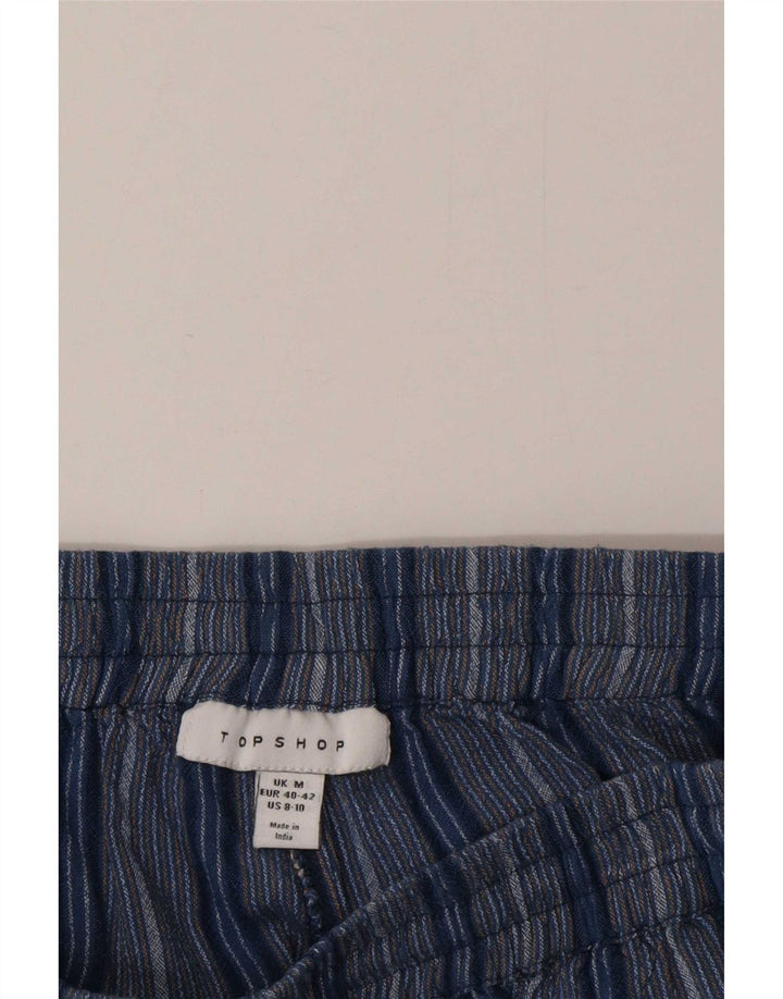 Topshop Dame Casual Shorts Medium W28 Blå Stribet