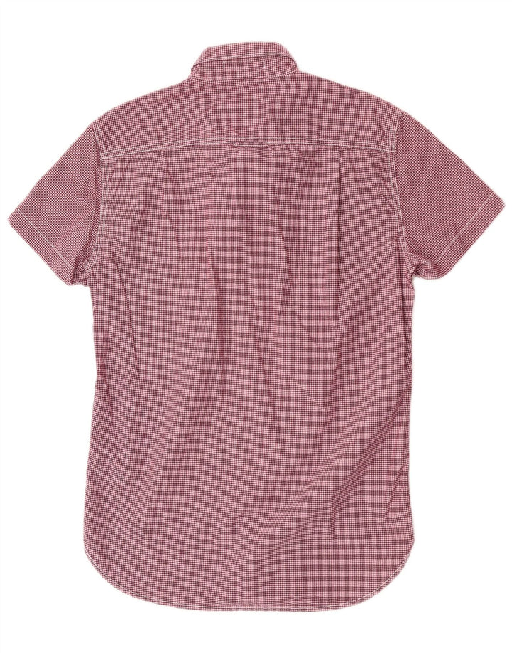 Superdry Kortærmet Herreskjorte Lille Burgundy Gingham Cotton