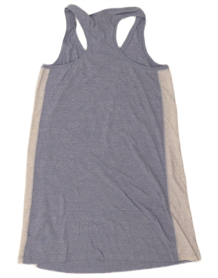 NIKE Grafisk ærmeløs T-shirtkjole til kvinder UK 10 Lille blå farveblok