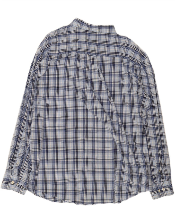 IZOD Mens Big & Tall Shirt 2XL Blue Check Cotton Vintage Izod and Second-Hand Izod from Messina Hembry 
