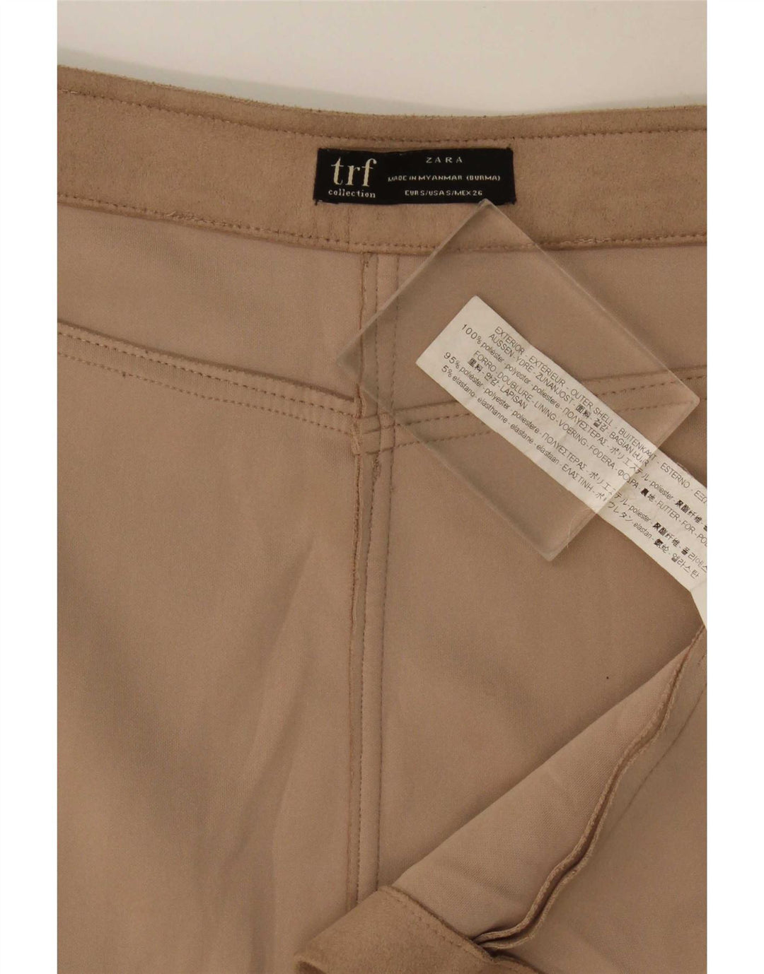 Zara Mini-nederdel til kvinder, lille W27 brun polyester