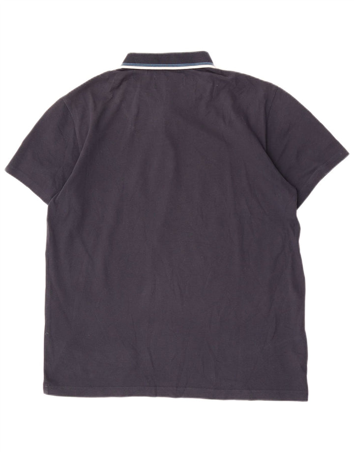 Penguin herre poloshirt Stor marineblå stribet bomuld