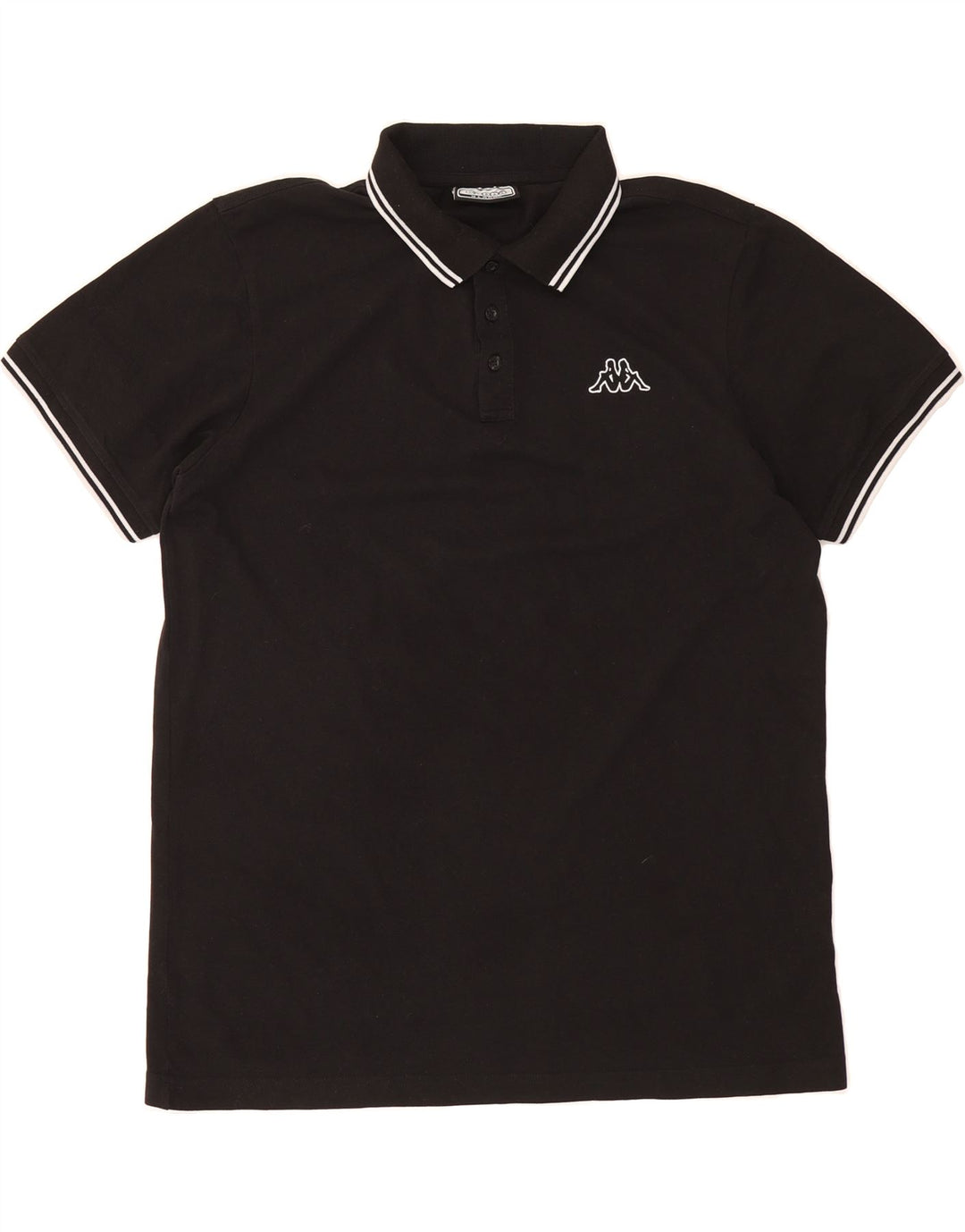 KAPPA Mens Polo Shirt XL Black Cotton Vintage Kappa and Second-Hand Kappa from Messina Hembry 
