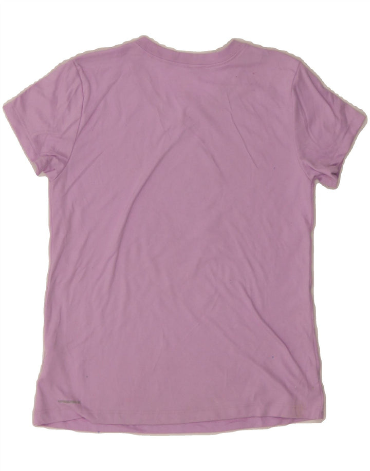 REEBOK Girls Graphic T-Shirt Top 10-11 Years Medium Purple Polyester Vintage Reebok and Second-Hand Reebok from Messina Hembry 