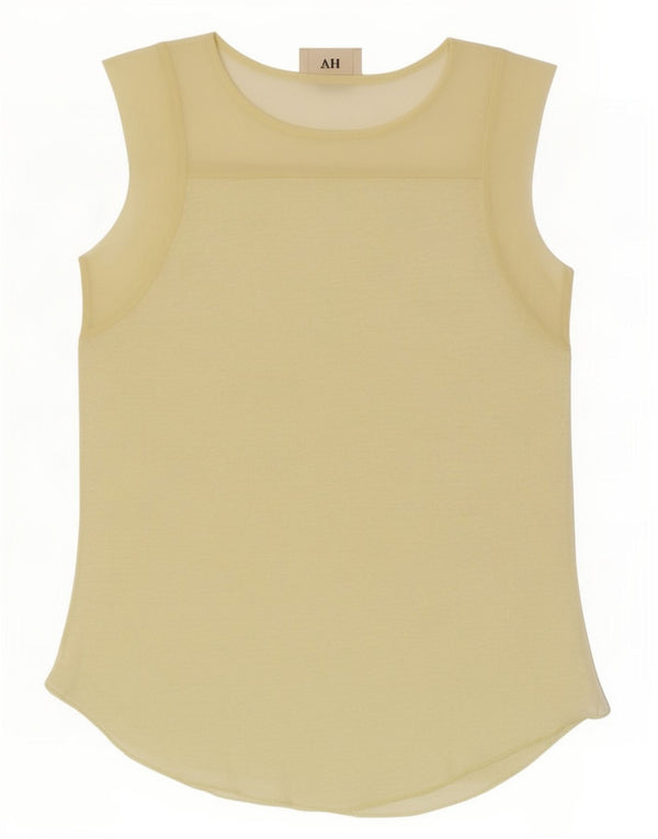 Zara Damevest Top UK 10 Small Yellow Flecked