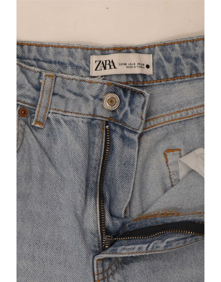 Zara Womens Cropped Jeans EU 38 Small W28 L25 Blue Cotton