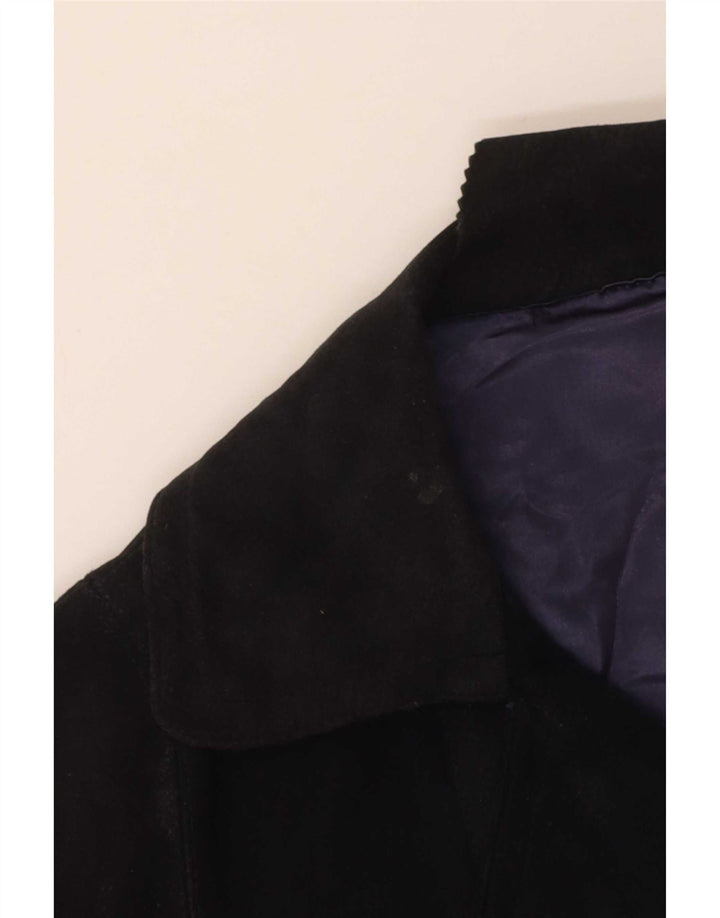 Vintage Dame 3-knaps Ruskind Blazer Jacket UK 16 Large Navy Blue