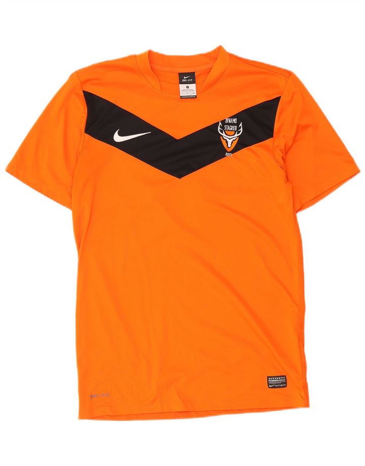 Nike Herre Dri Fit grafisk T-shirt Top Lille orange Colourblock Polyester
