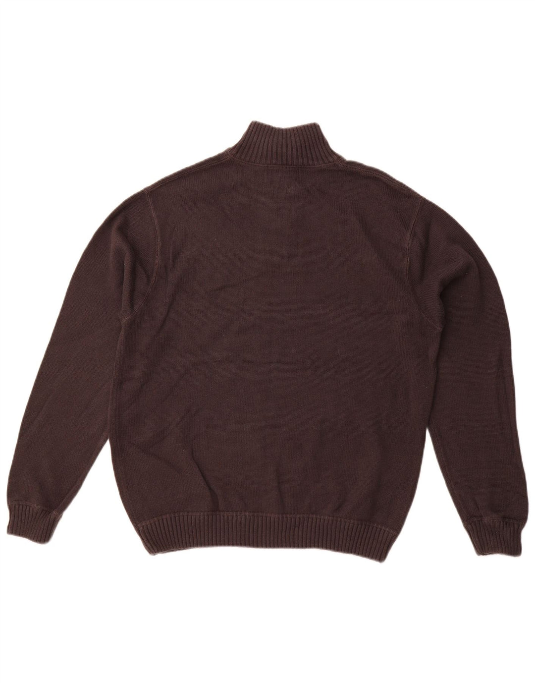 EDDIE BAUER Herre Zip Neck trøje Sweater Large Grå Bomuld