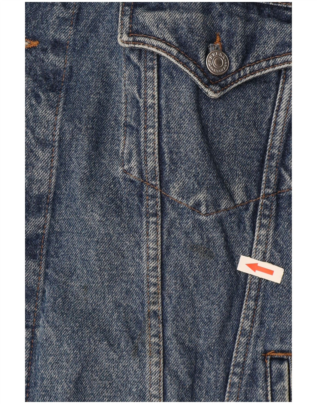 CARRERA Herre Denim Gilet UK 44 2XL Blå Bomuld