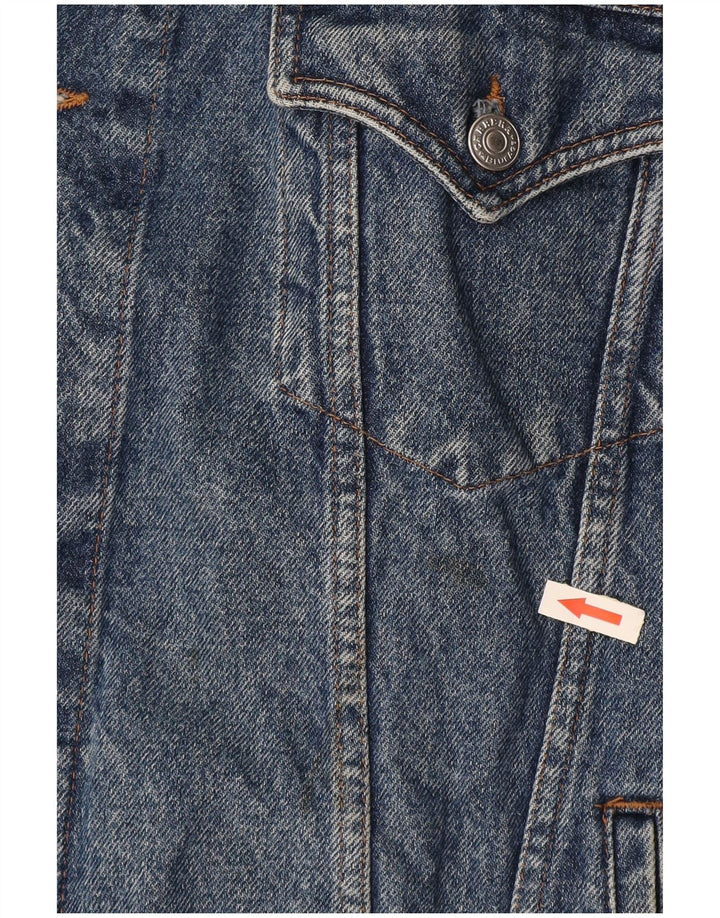 CARRERA Herre Denim Gilet UK 44 2XL Blå Bomuld
