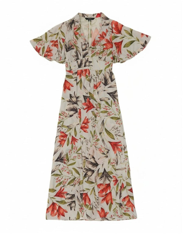FRENCH CONNECTION Womens Batwing Maxi Dress UK 10 Small Blue Floral
