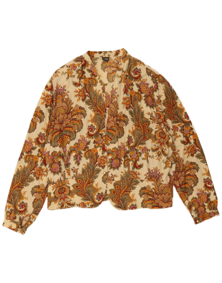 Lorena Dame Skjorte Bluse IT 54 2XL Beige Paisley