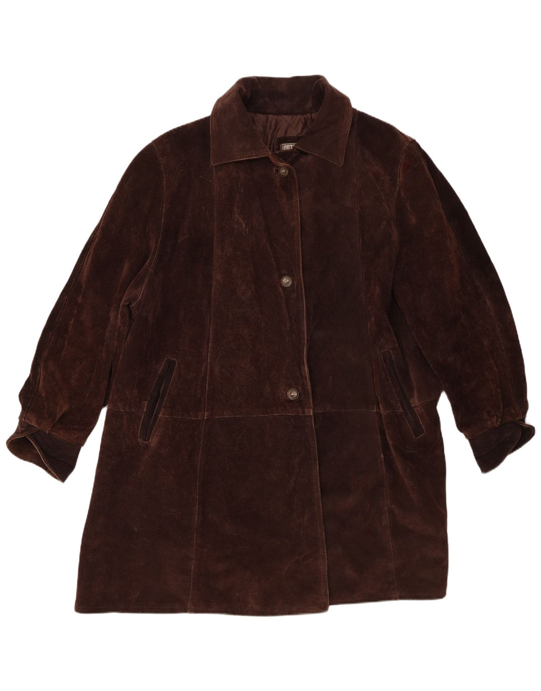 Vintage Dame Oversized Ruskind Overfrakke UK 20 2XL Brun