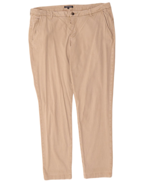 Tommy Hilfiger Dame Slim Chino Bukser US 14 XL W38 L30 Beige Bomuld