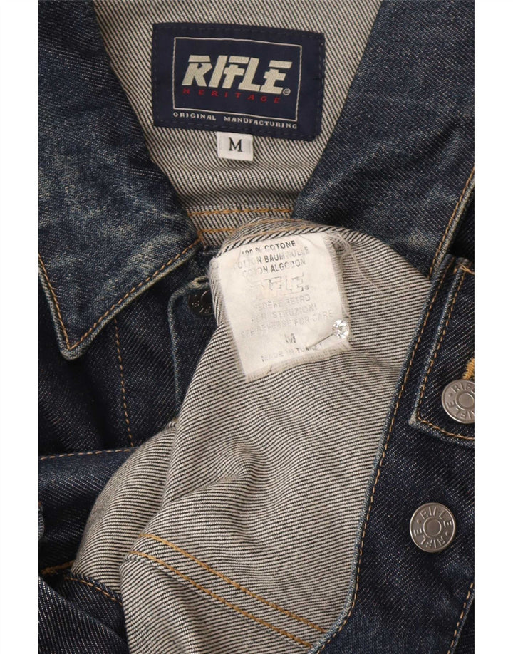 Rifle Herre denimjakke UK 38 Medium Navyblå Bomuld