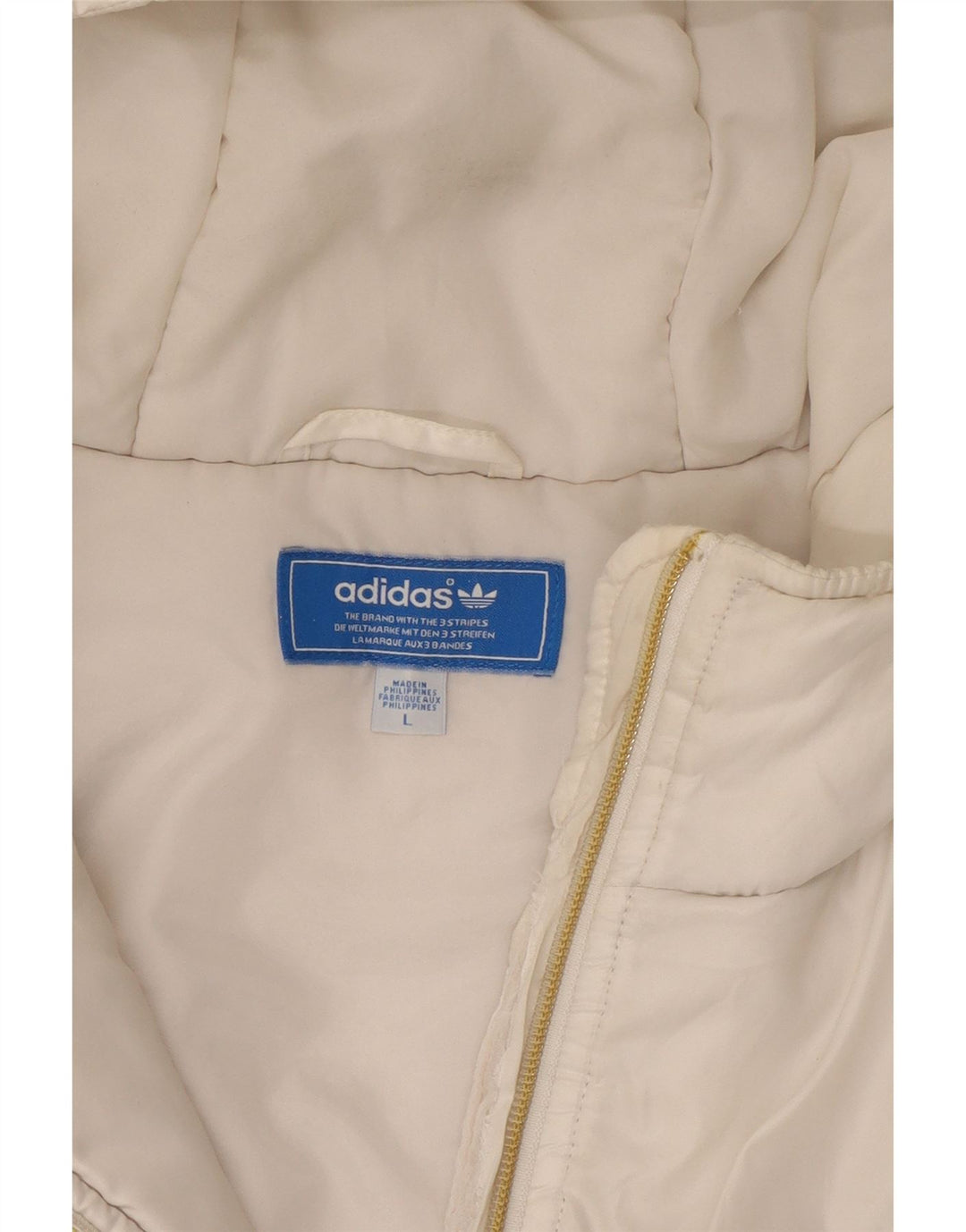 Adidas Herre Hooded Bomber Jacket UK 40 Large White