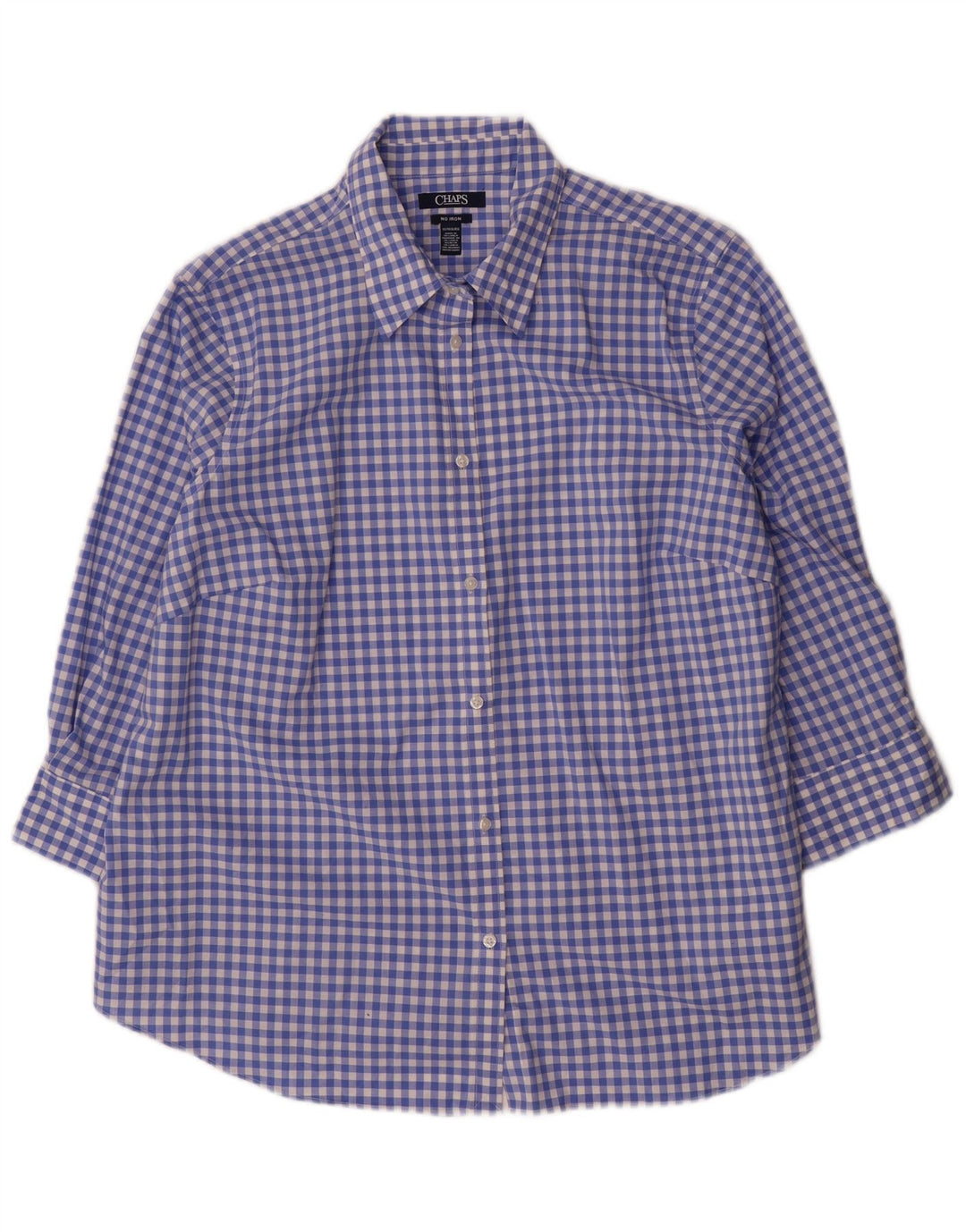 Chaps Dameskjorte UK 18 XL Blå Gingham Bomuld