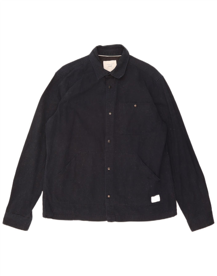 Jack & Jones Herre Regular Fit Bomber Jacket UK 42 XL Navy Blue Cotton