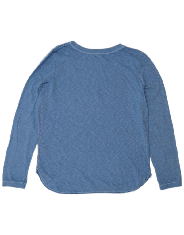 White Stuff Dame Top Langærmet UK 12 Medium Blue Bomuld