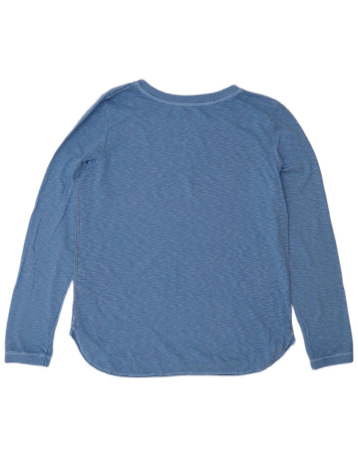 White Stuff Dame Top Langærmet UK 12 Medium Blue Bomuld