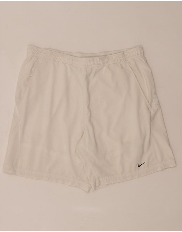 Nike Herre Fit Dry Sports Shorts Medium White Polyester