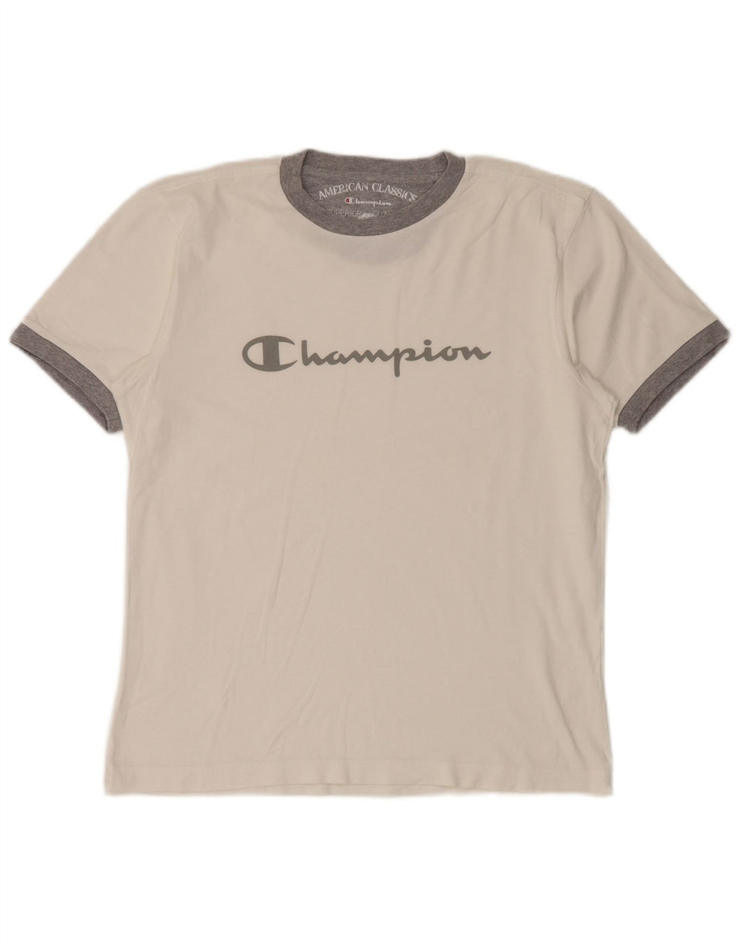 Champion Herre Grafisk T-Shirt Top Medium White