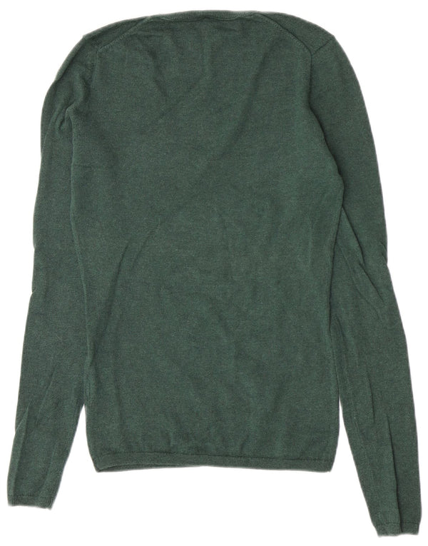 Tommy Hilfiger Dame Regular Fit V-hals sweater UK 6 XS Grøn