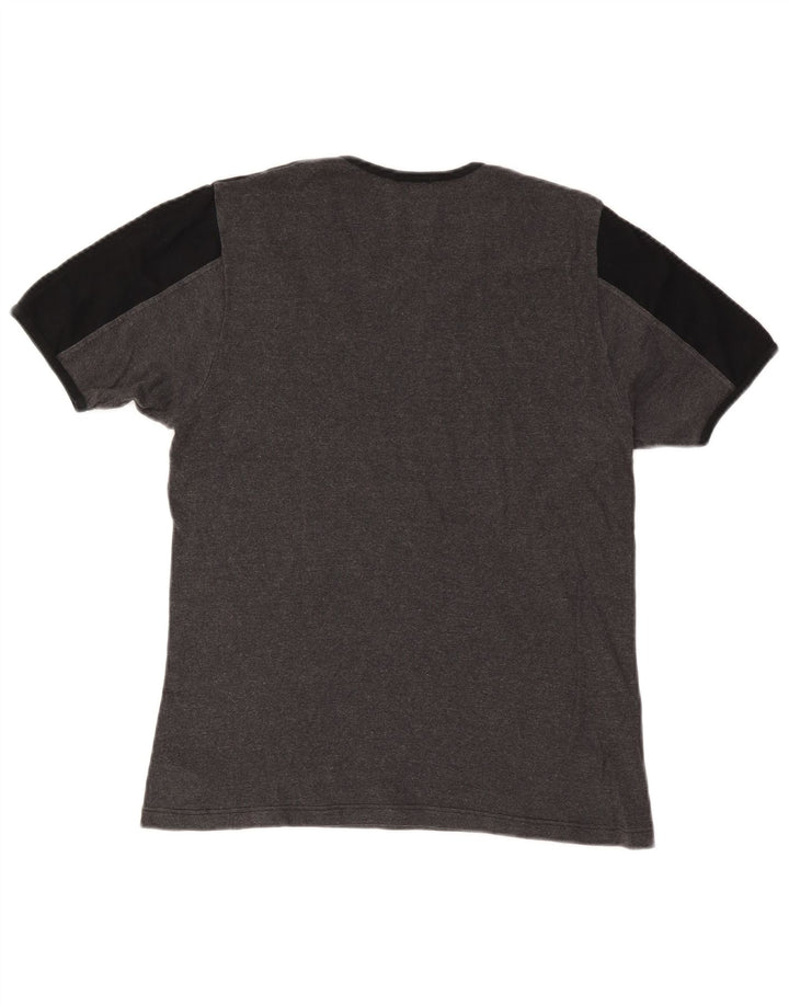 Roccobarocco Herre T-Shirt Top Stor Grå Colourblock Bomuld