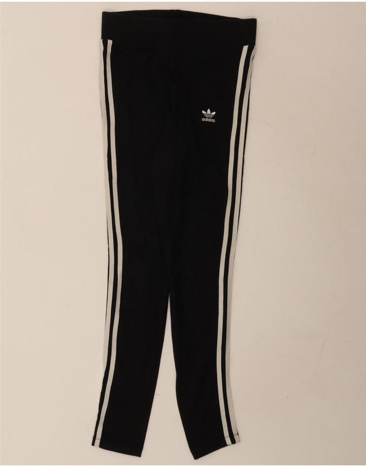 Adidas Dame Leggings UK 10 Small Black Bomuld