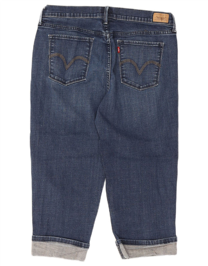 LEVI'S Dame Capri Jeans US 12 Large W32 L19 Marineblå Bomuld