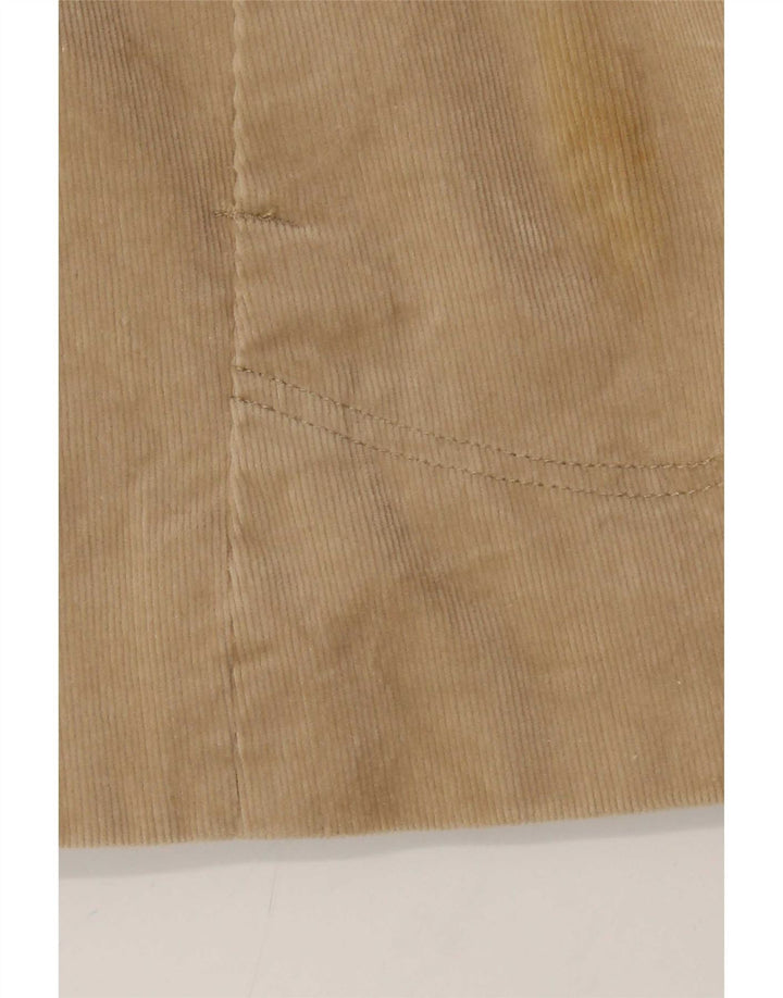 Zara Womens Corduroy Jacket UK 16 Large Beige Bomuld
