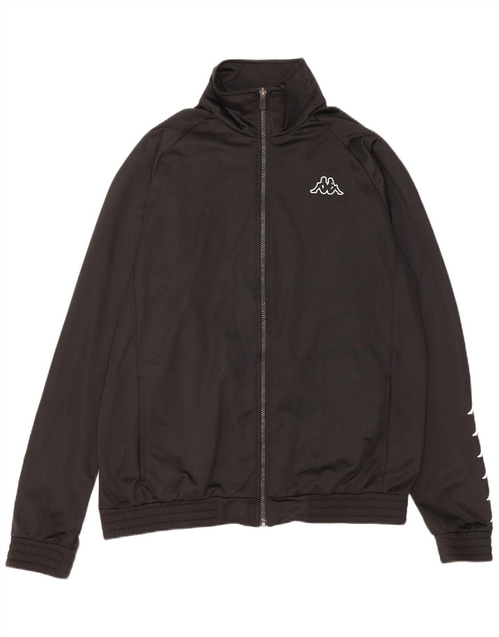 Kappa Herre grafisk træningsdragt Topjakke Stor sort polyester