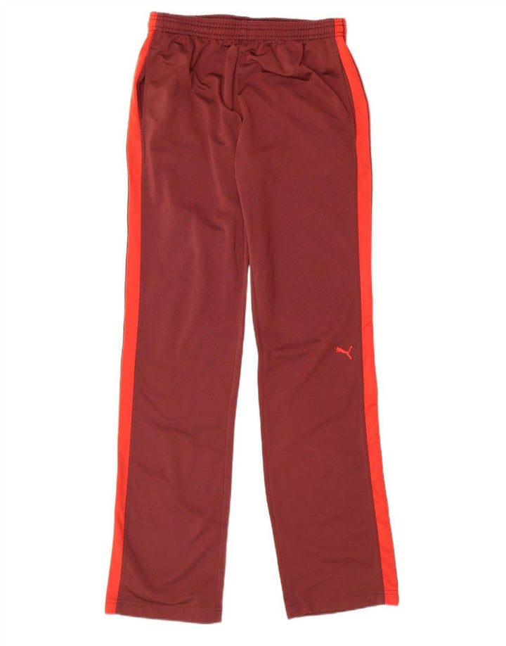 PUMA Womens Tracksuit Trousers UK 8 Small Brown Colourblock Polyester