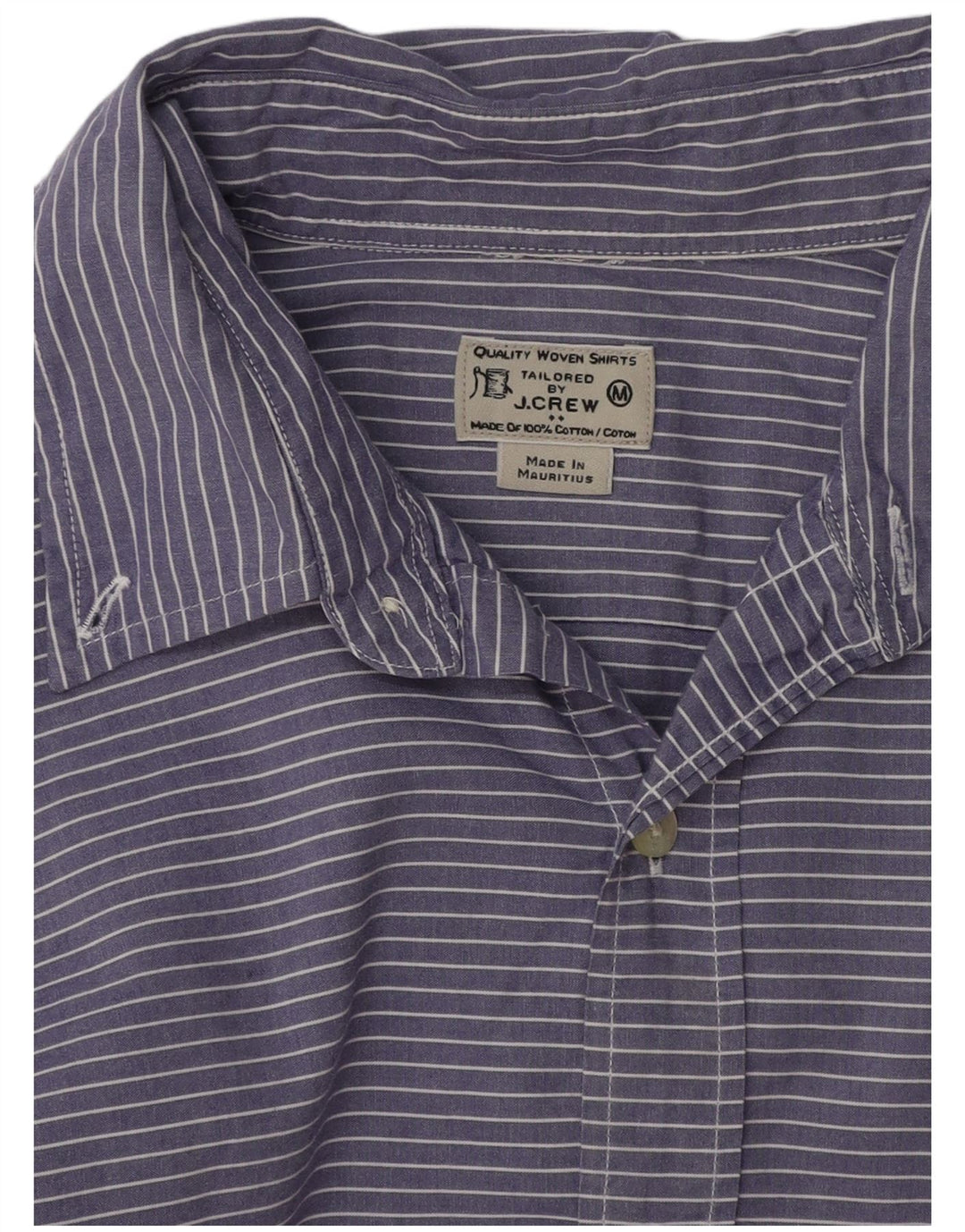 J. CREW Herreskjorte Medium lilla nålestribet bomuld