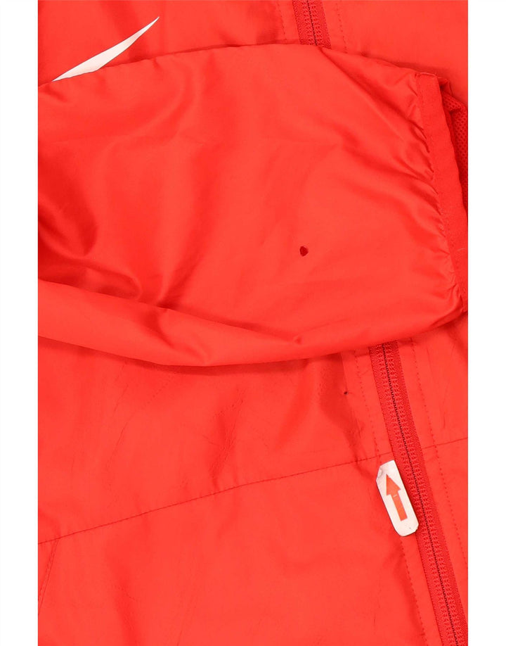 Nike Regnjakke med hætte til mænd UK 40 Large Rød Polyester