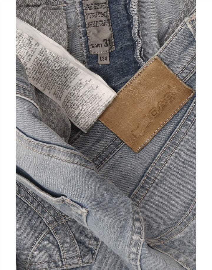 Gas Herre Slim Jeans W31 L29 Blå Bomuld