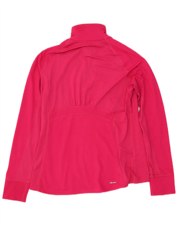 ADIDAS Dame Climalite Pullover Træningsdragt Top UK 16/18 Large Pink
