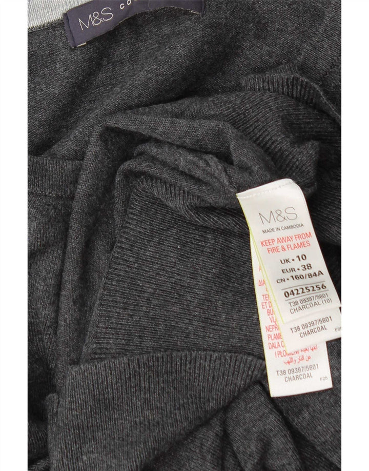 Marks & Spencer Dame Cardigan Sweater UK 10 Small Grey Viscose