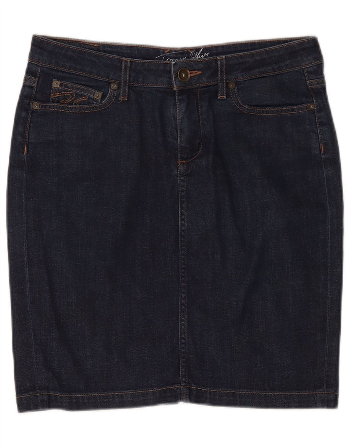 Tommy Hilfiger Dame Denim Nederdel US 6 Medium W30 Marineblå Bomuld