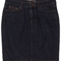 Tommy Hilfiger Dame Denim Nederdel US 6 Medium W30 Marineblå Bomuld